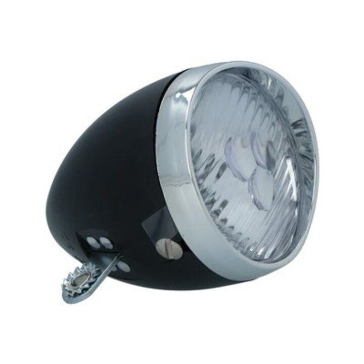 Dresco Classic LED Koplamp - Batterij - Zwart