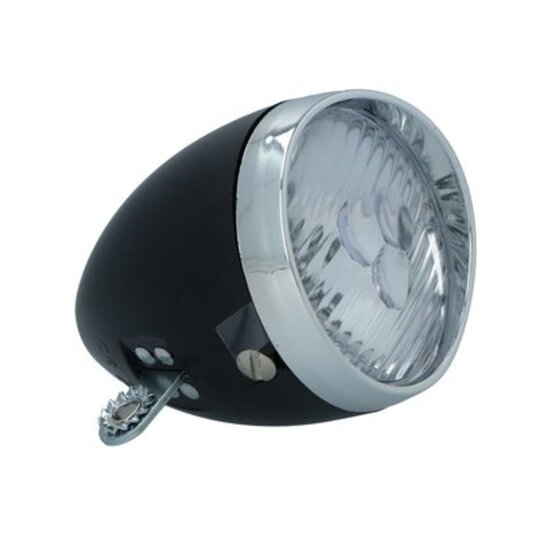 Dresco Classic LED Koplamp - Batterij - Zwart
