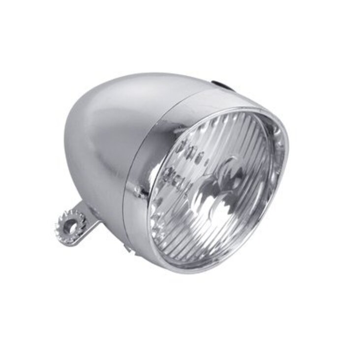 Dresco Classic LED Koplamp - Batterij - Chroom
