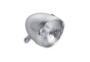 Dresco Classic LED Koplamp - Batterij - Chroom