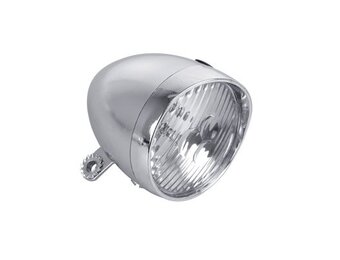 Dresco Classic LED Koplamp - Batterij - Chroom