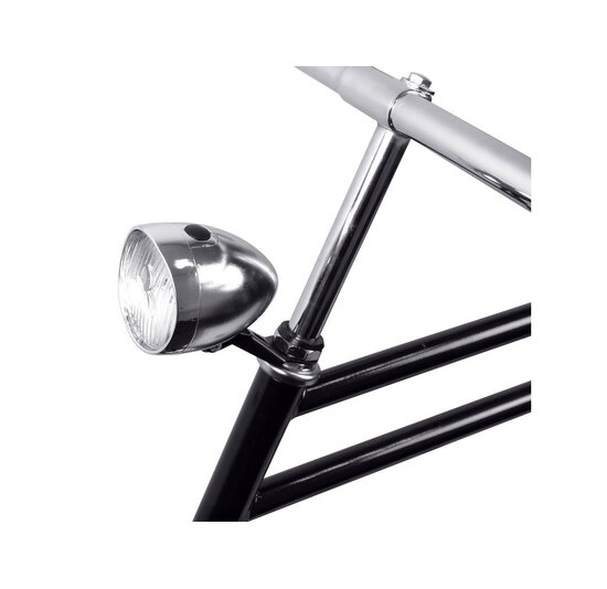 Dresco Classic LED Koplamp - Batterij - Chroom