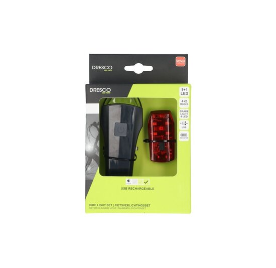 Dresco Razer Verlichtingsset - 60 LUX - USB Oplaadbaar