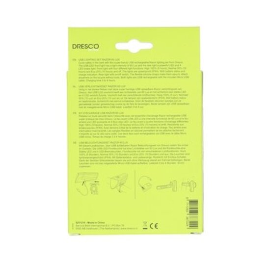 Dresco Razer Verlichtingsset - 60 LUX - USB Oplaadbaar