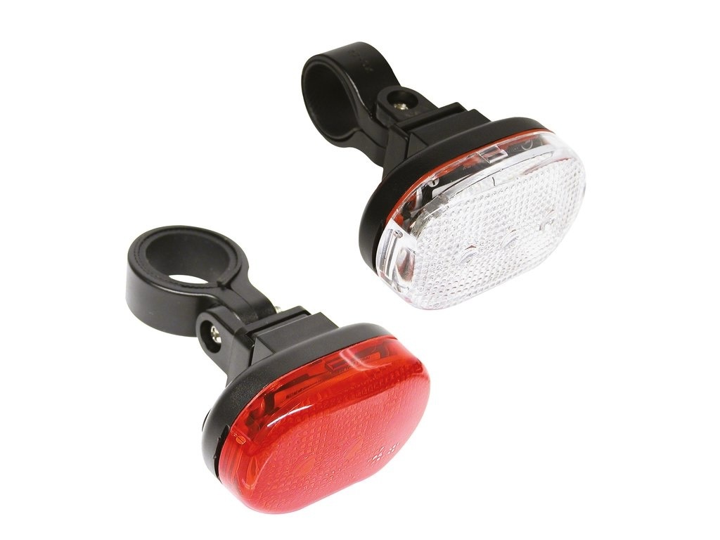 Dresco Classic LED Verlichtingsset - Voor- en Achterlicht - Incl. Batterij