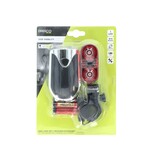 Dresco LED Verlichtingsset - Voor- en Achterlicht - Incl. Batterij