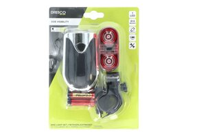 Dresco LED Verlichtingsset - Voor- en Achterlicht - Incl. Batterij