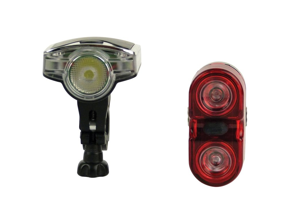 Dresco LED Verlichtingsset - Voor- en Achterlicht - Incl. Batterij