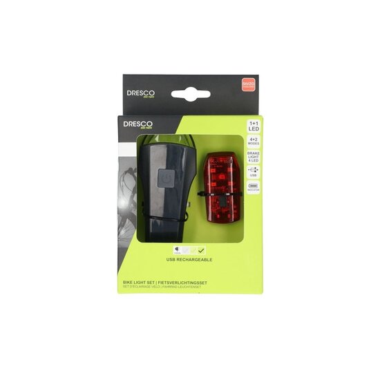 Dresco Razer Verlichtingsset - 60 LUX - USB Oplaadbaar