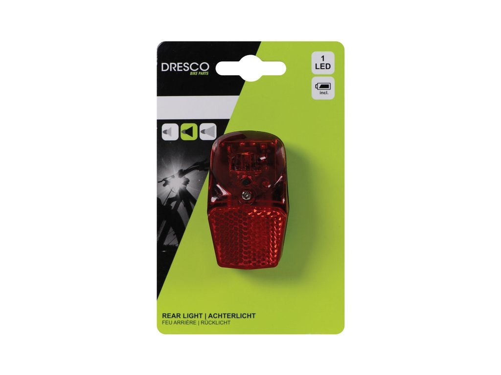 Dresco Spatbord Achterlicht - Krachtige Rode LED - Incl. Batterij
