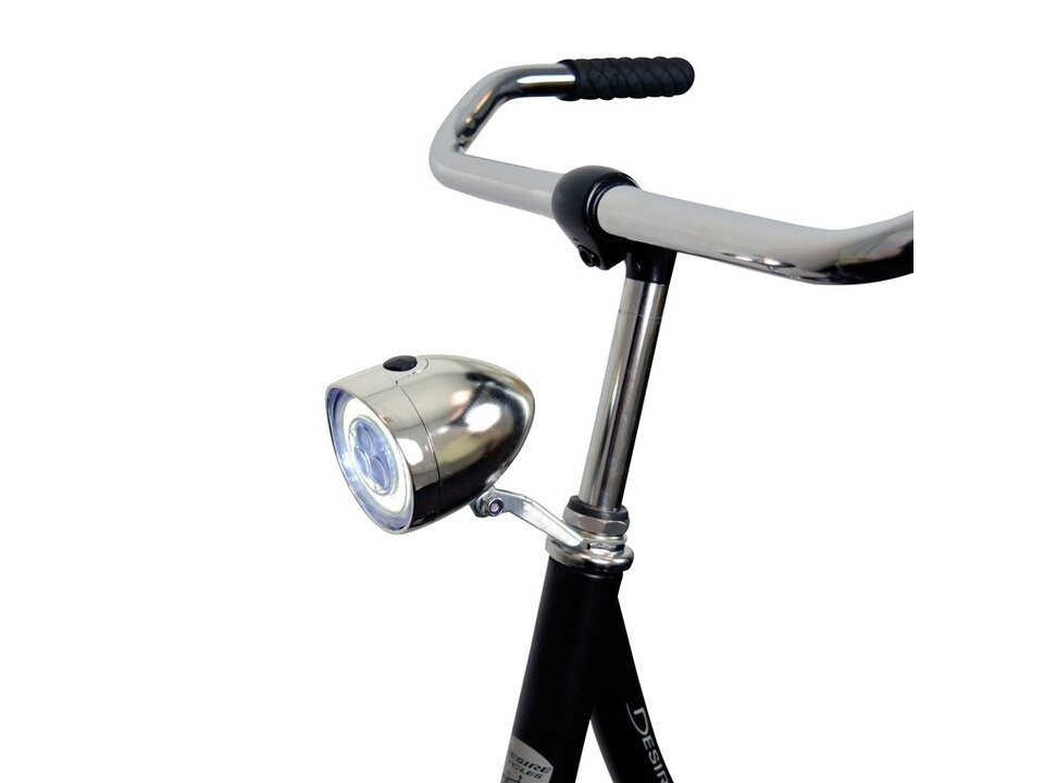 Dresco Classic CON LED koplamp - Batterij - Zilver