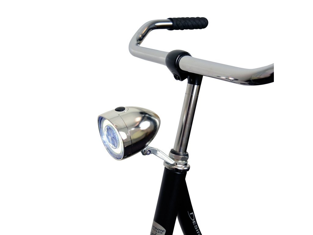 Dresco Classic CON LED koplamp - Batterij - Zilver