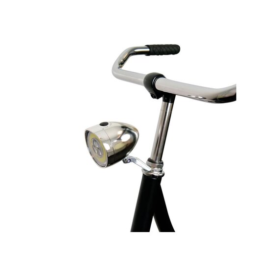 Dresco Classic CON LED koplamp - Batterij - Zilver