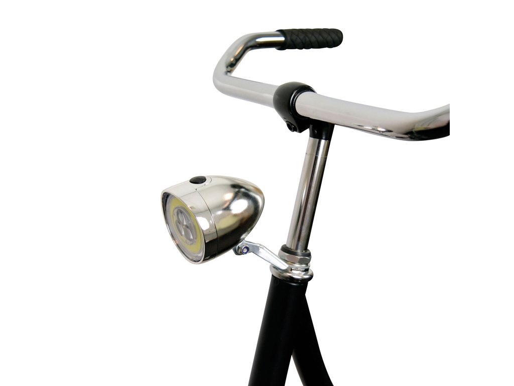 Dresco Classic CON LED koplamp - Batterij - Zilver