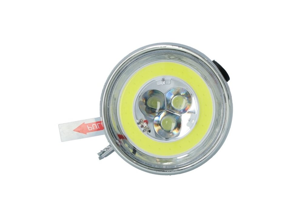 Dresco Classic CON LED koplamp - Batterij - Zilver