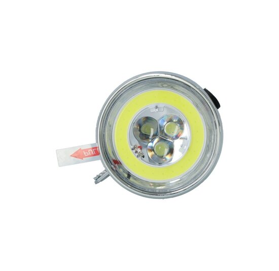 Dresco Classic CON LED koplamp - Batterij - Zilver