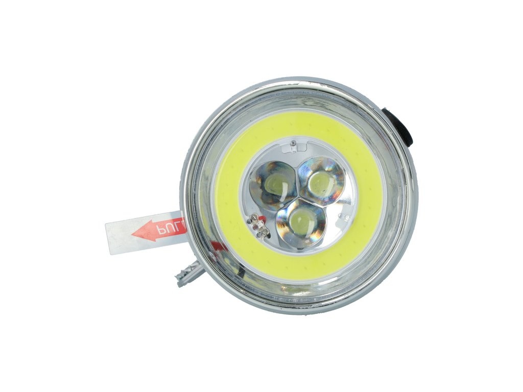 Dresco Classic CON LED koplamp - Batterij - Zilver