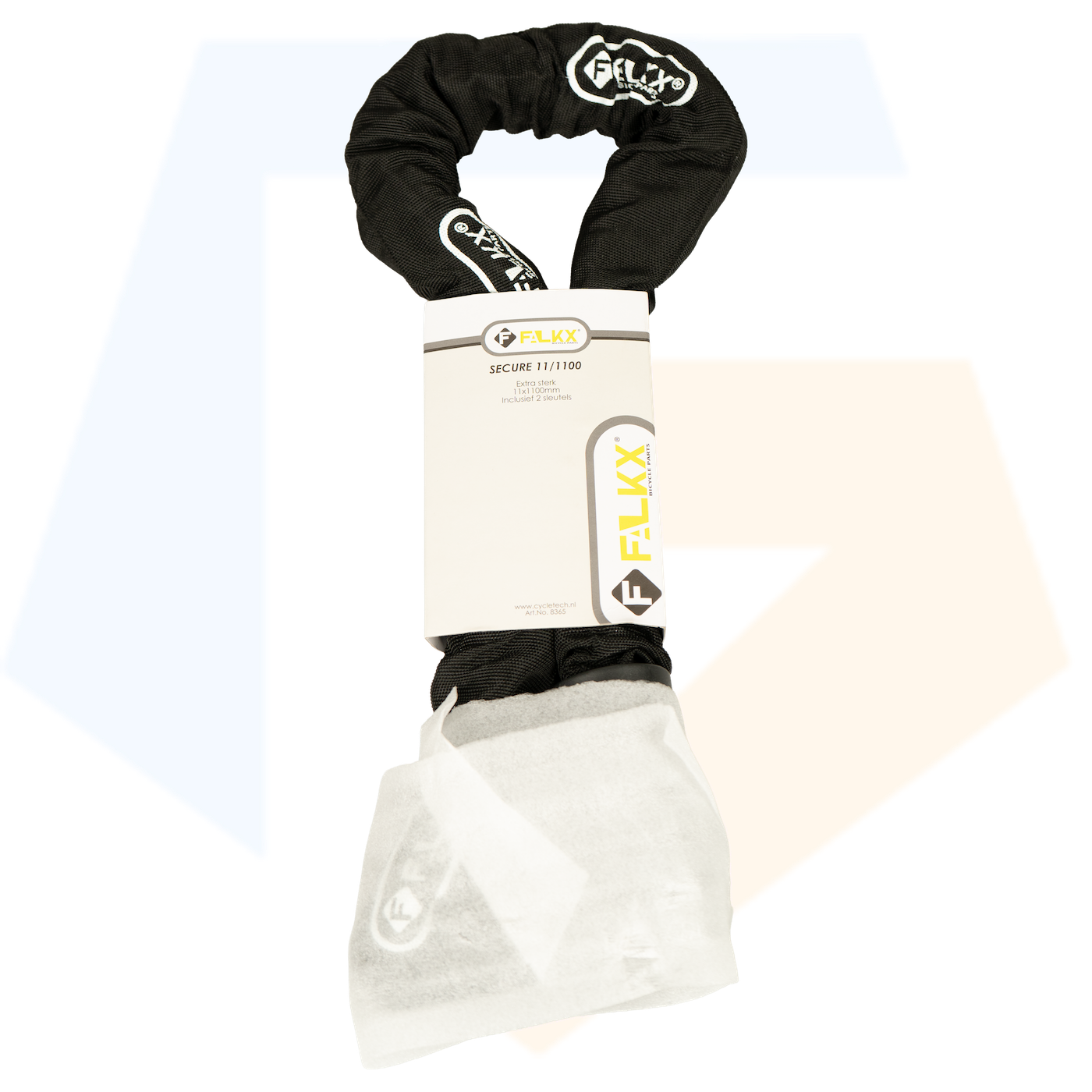 Falkx Kettingslot Secure- ART4 Goedgekeurd - 110 CM - Zwart