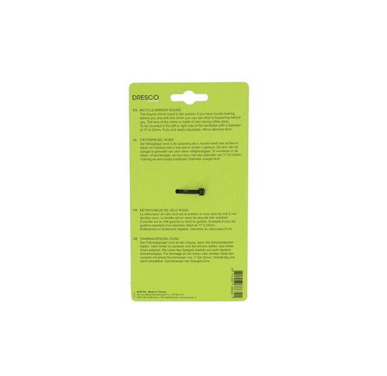 Dresco Fietsspiegel Rond - Linker / Rechterzijde - Zwart