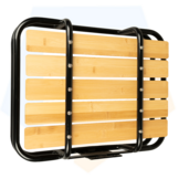 Dresco Voordrager Bagagedrager - Zwart Met Houten Inleg