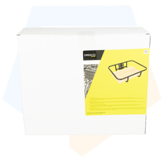 Dresco Voordrager Bagagedrager - Zwart Met Houten Inleg