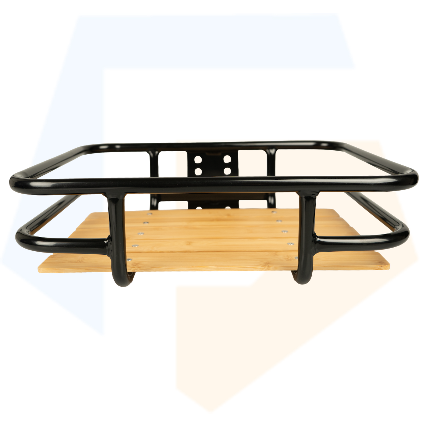 Dresco Voordrager Bagagedrager - Zwart Met Houten Inleg