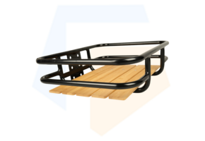 Dresco Voordrager Bagagedrager - Zwart Met Houten Inleg