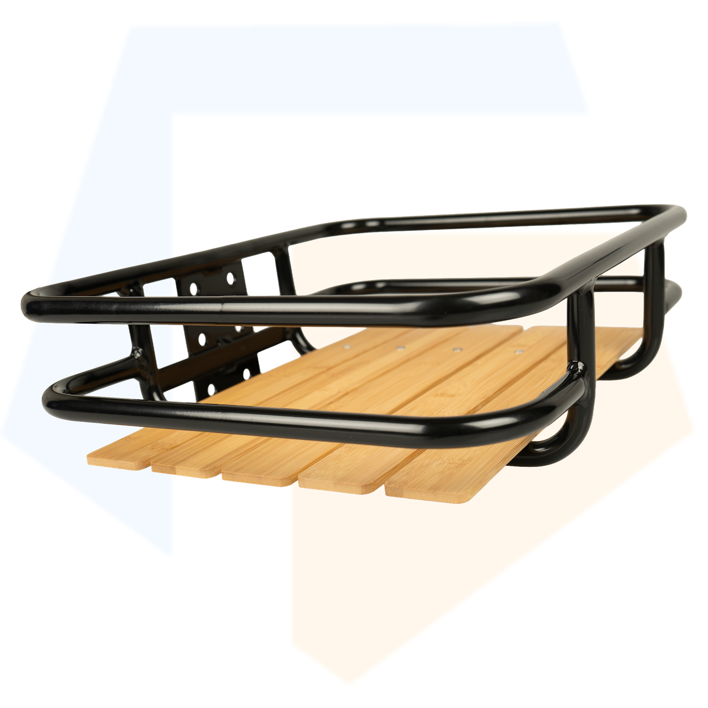 Dresco Voordrager Bagagedrager - Zwart Met Houten Inleg