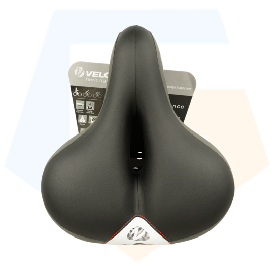 Velo Fietszadel Newport Gemini - Dames - Zwart - Memory Foam