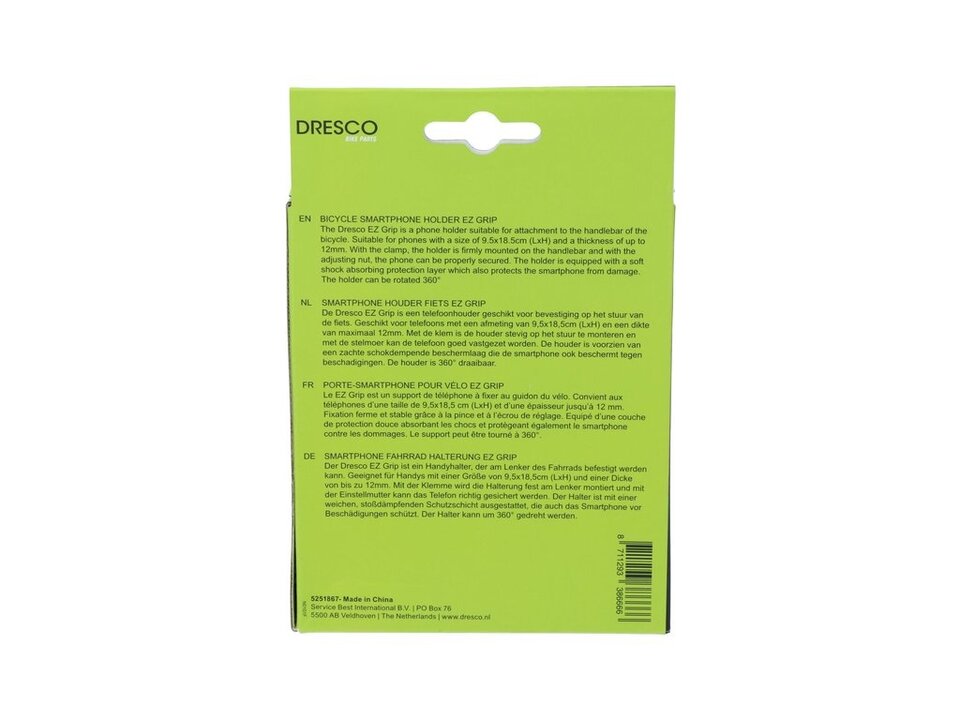 Dresco EZ Telefoonhouder - Smartphone Houder - Zwart