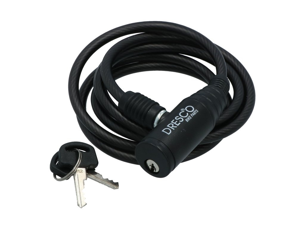 Dresco Kabelslot - 150 CM - 6 MM - Zwart