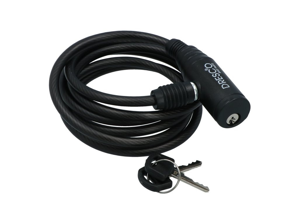 Dresco Kabelslot - 150 CM - 6 MM - Zwart