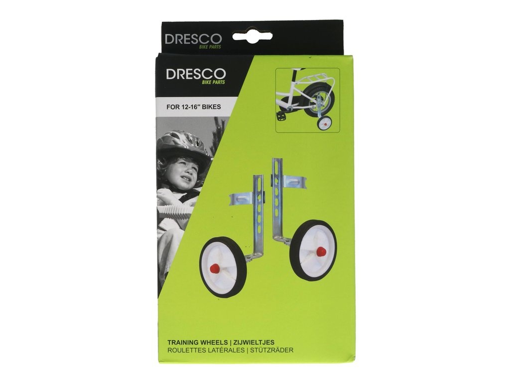 Dresco Zijwieltjes - Kinderfiets - 12 / 16 Inch - Wit