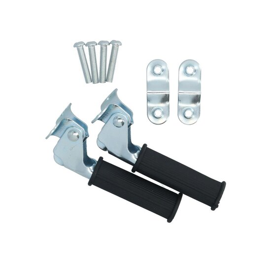 Dresco Fiets Voetsteunen - Stevig En Opklapbaar - Zwart