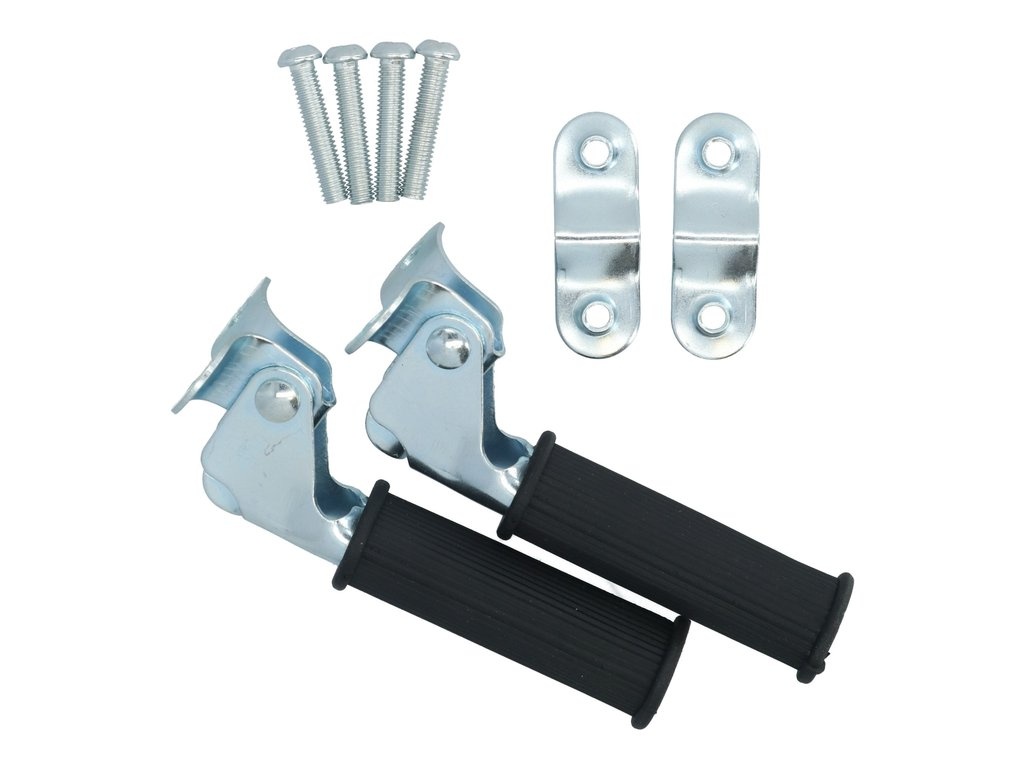 Dresco Fiets Voetsteunen - Stevig En Opklapbaar - Zwart