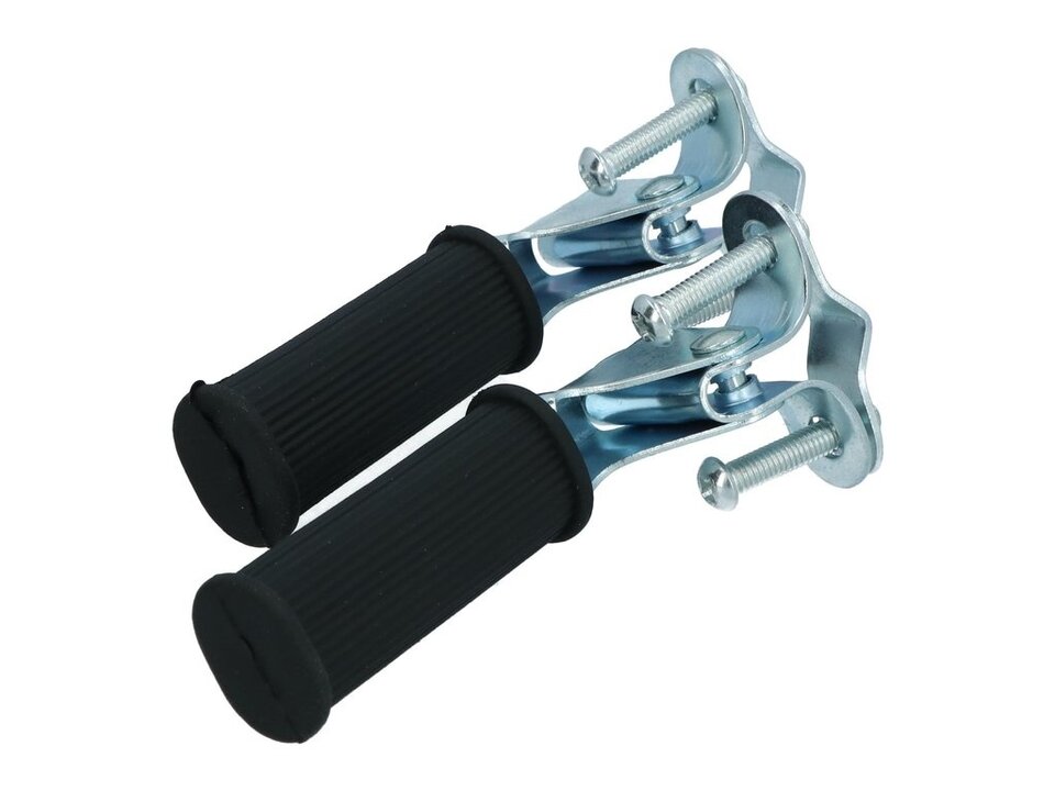 Dresco Fiets Voetsteunen - Stevig En Opklapbaar - Zwart