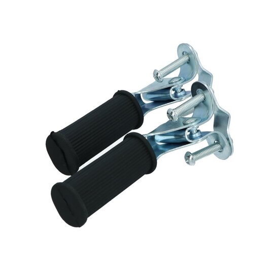 Dresco Fiets Voetsteunen - Stevig En Opklapbaar - Zwart