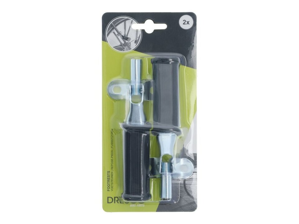 Dresco Fiets Voetsteunen - Stevig En Opklapbaar - Zwart