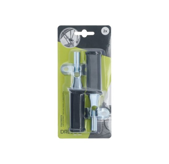 Dresco Fiets Voetsteunen - Stevig En Opklapbaar - Zwart