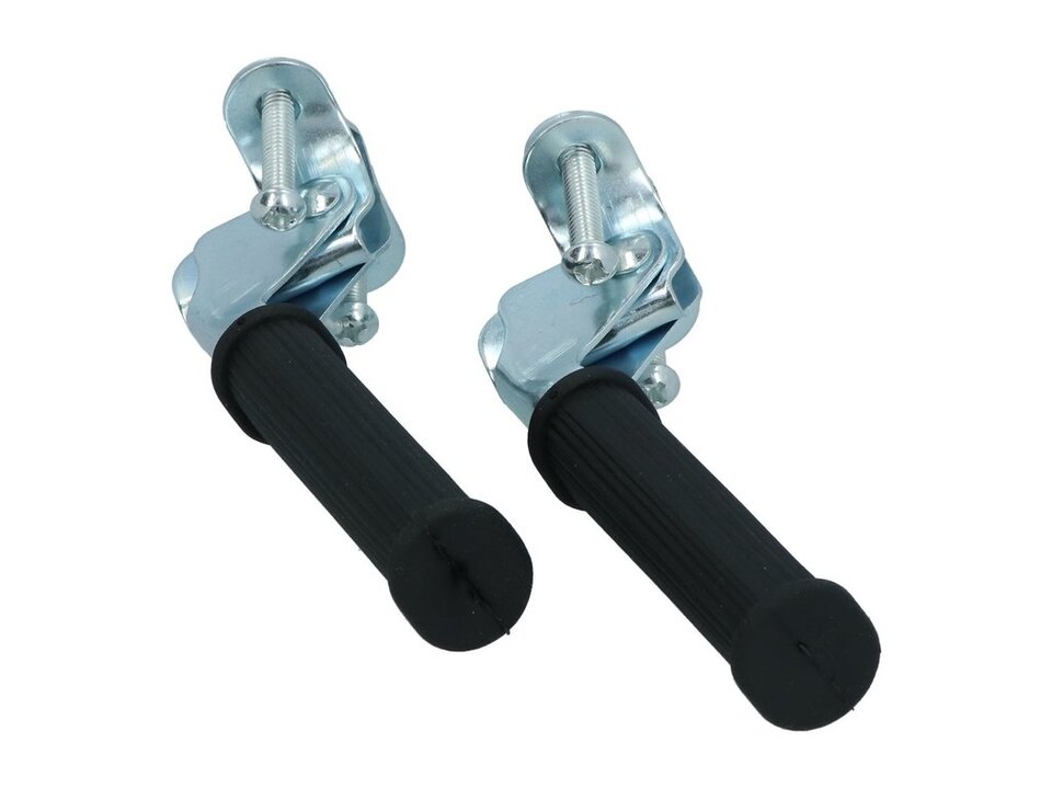 Dresco Fiets Voetsteunen - Stevig En Opklapbaar - Zwart