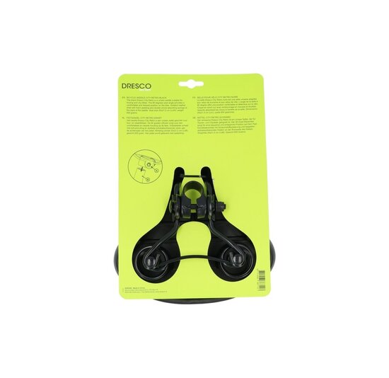 Dresco City Fietszadel - Retro - Zwart