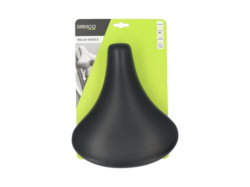 Dresco City Fietszadel - Retro - Zwart