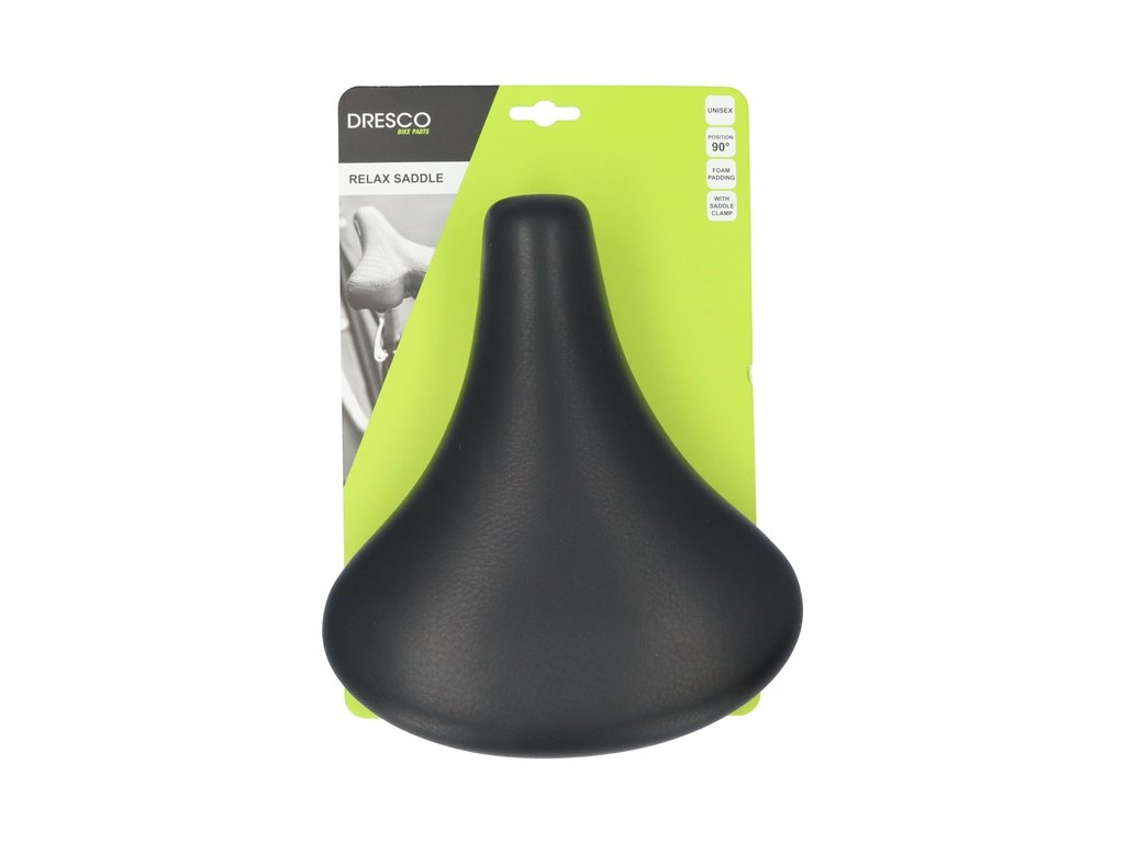Dresco City Fietszadel - Retro - Zwart