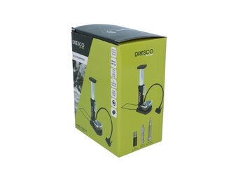 Dresco Voetpomp - Voor Alle Fietsventiellen - Pompslang 40 CM -Zwart