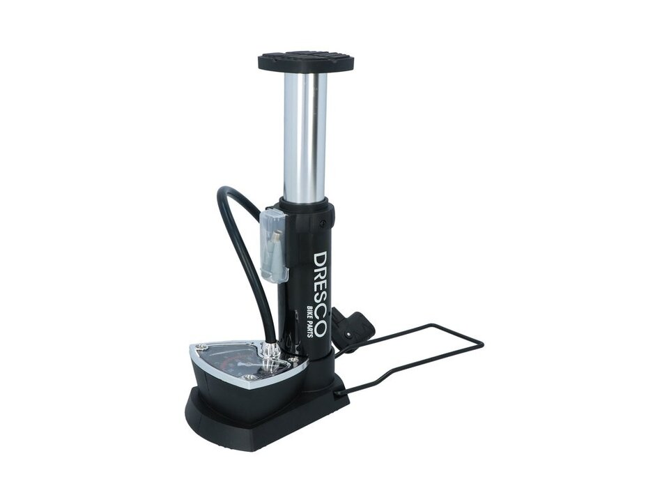 Dresco Voetpomp - Voor Alle Fietsventiellen - Pompslang 40 CM -Zwart