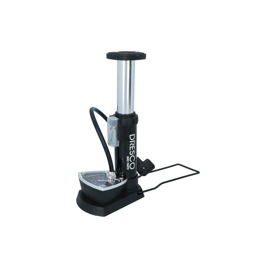 Dresco Voetpomp - Voor Alle Fietsventiellen - Pompslang 40 CM -Zwart