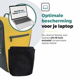 Voltano Luxe E-bike Fietstas 28L - Geel / Zwart - Pakaftas Met Laptop vak - 100% Waterdicht