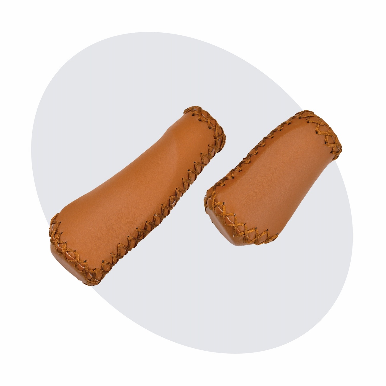 Voltano Leren Handvatten Fiets Bruin - Ergonomisch