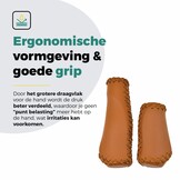 Voltano Leren Handvatten Fiets Bruin - Ergonomisch
