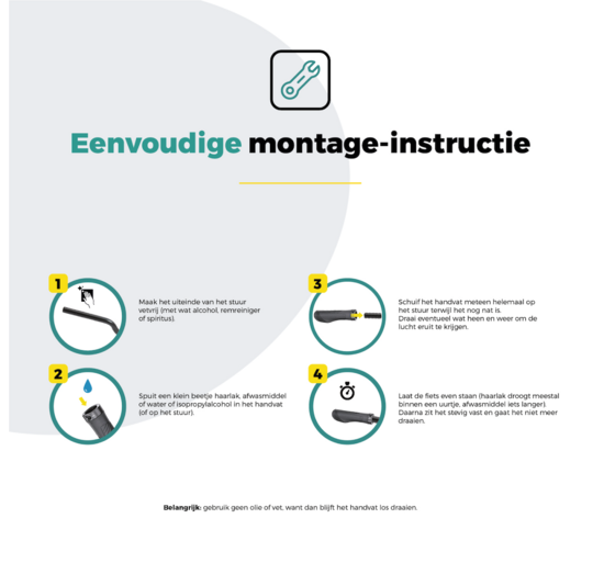 Voltano Ergonomische Fietshandvatten Zwart - 132 / 132 MM